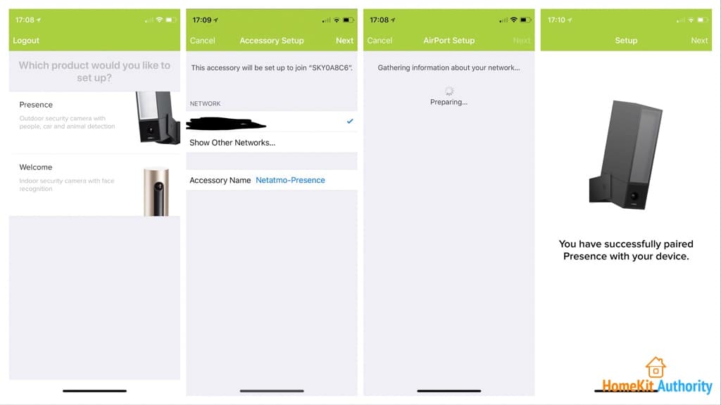 Netatmo Presence app setup