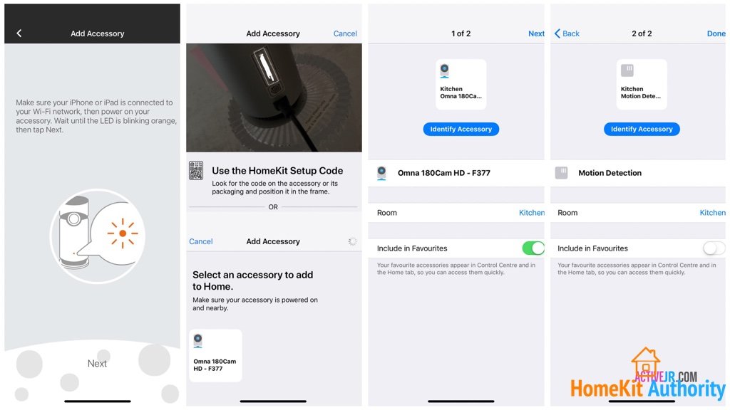 OMNA 180 homekit setup