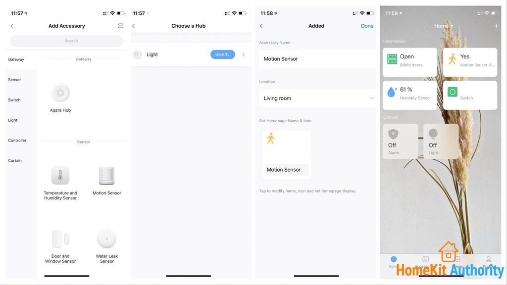 Aqara app and Motion sensor setup
