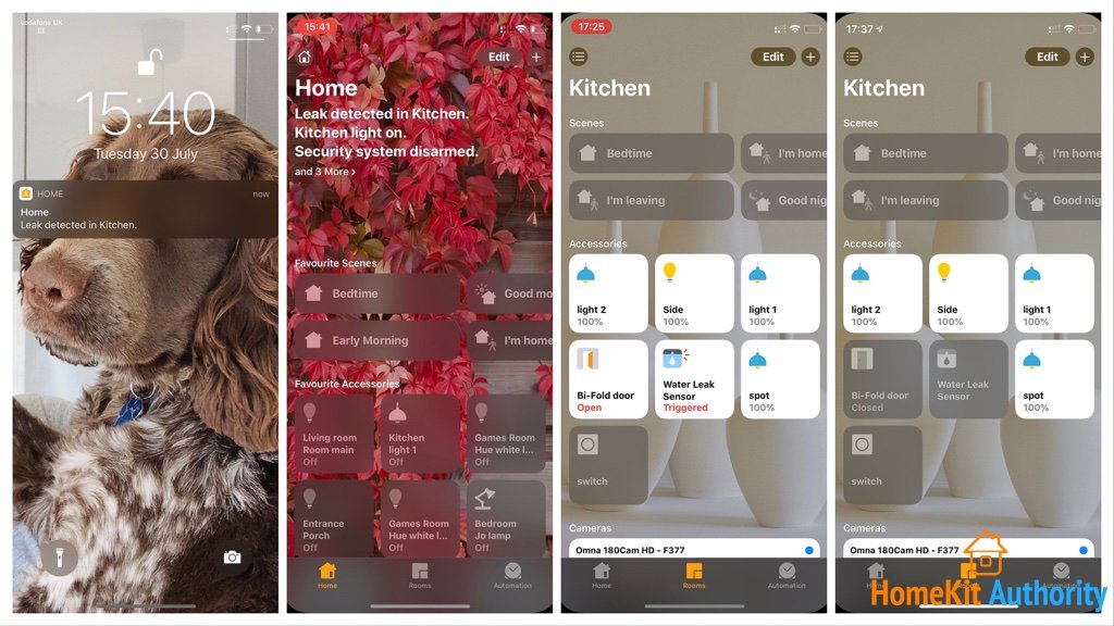 Aqara water sensor in HomeKit app