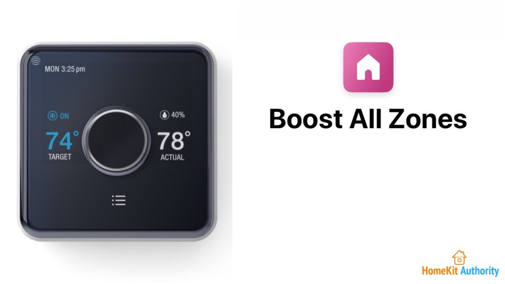 Hive HomeKit siri boost all zones