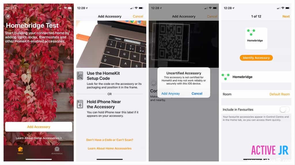 HomeBridge HomeKit app setup
