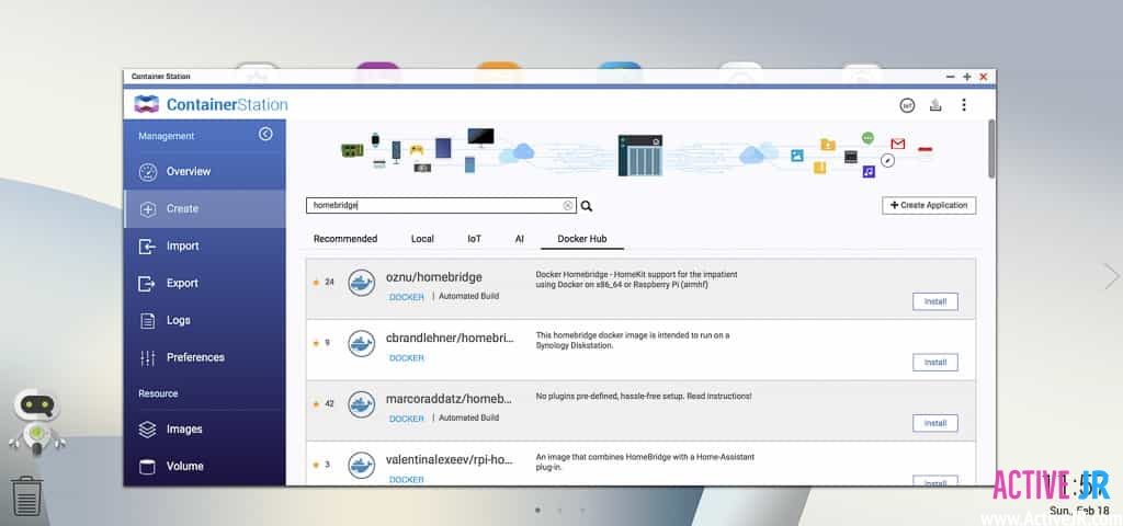 HomeBridge QNAP container station