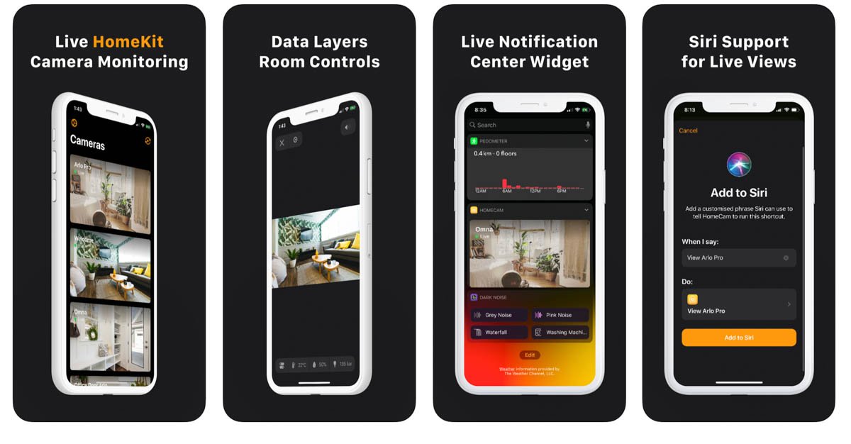 HomeCam HomeKit app