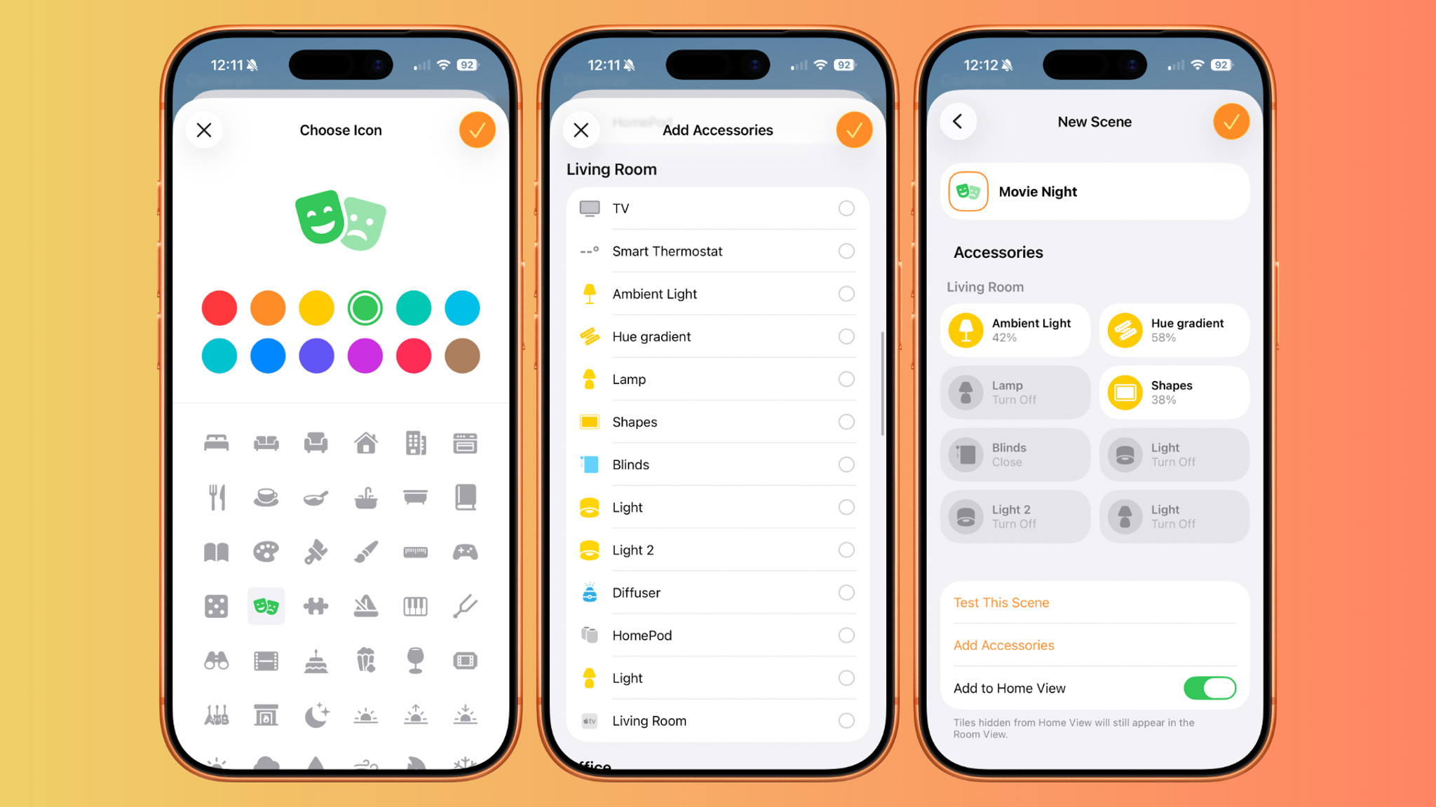 Create a Scene in Apple Home