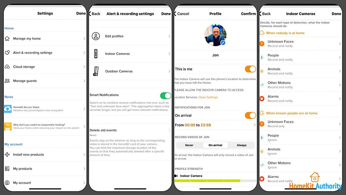Netatmo security app