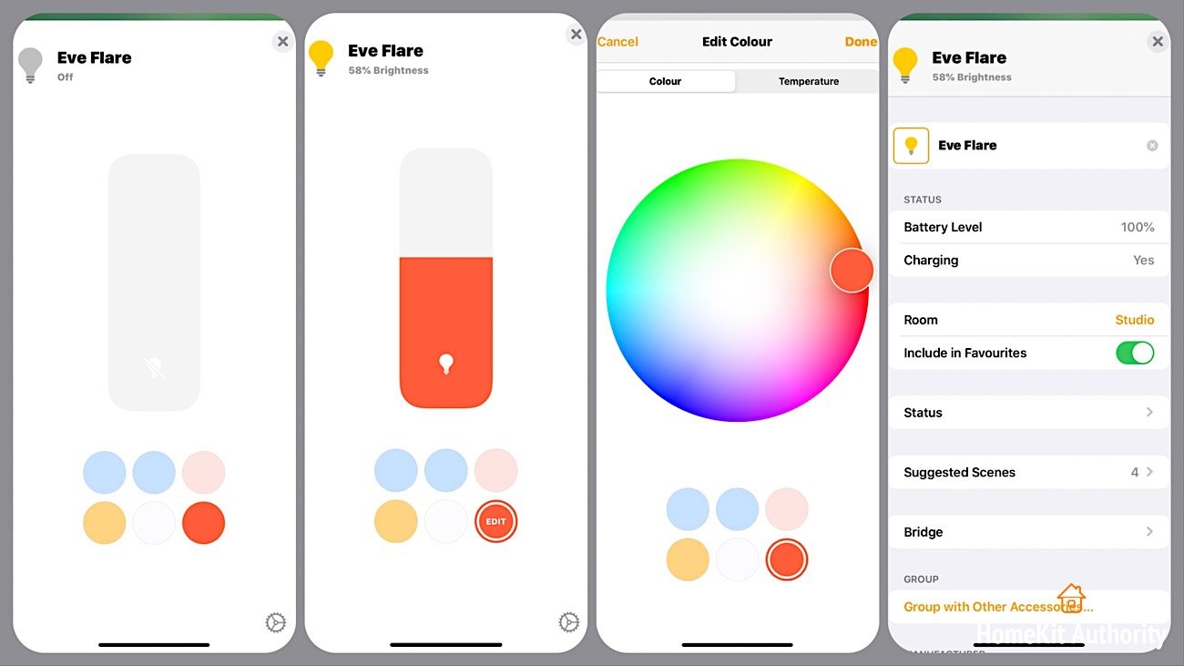 Eve Flare HomeKit app