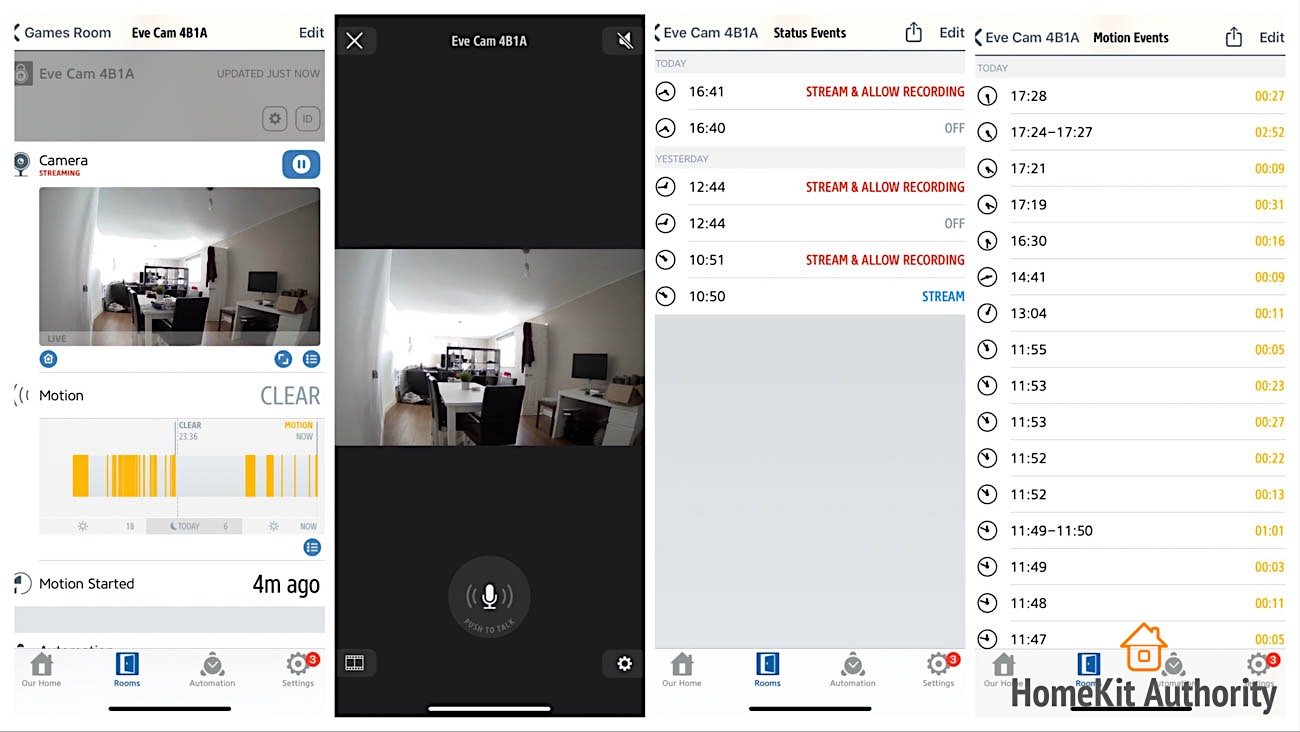 Eve Cam app features