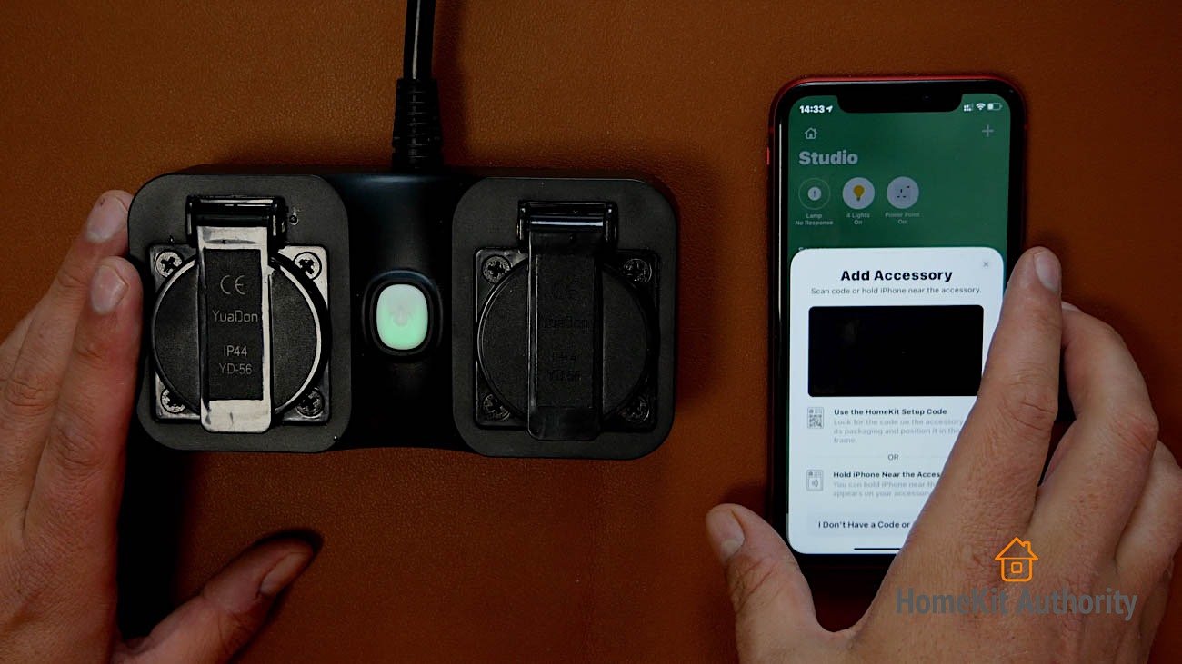 Meross smart outdoor plug HomeKit setup