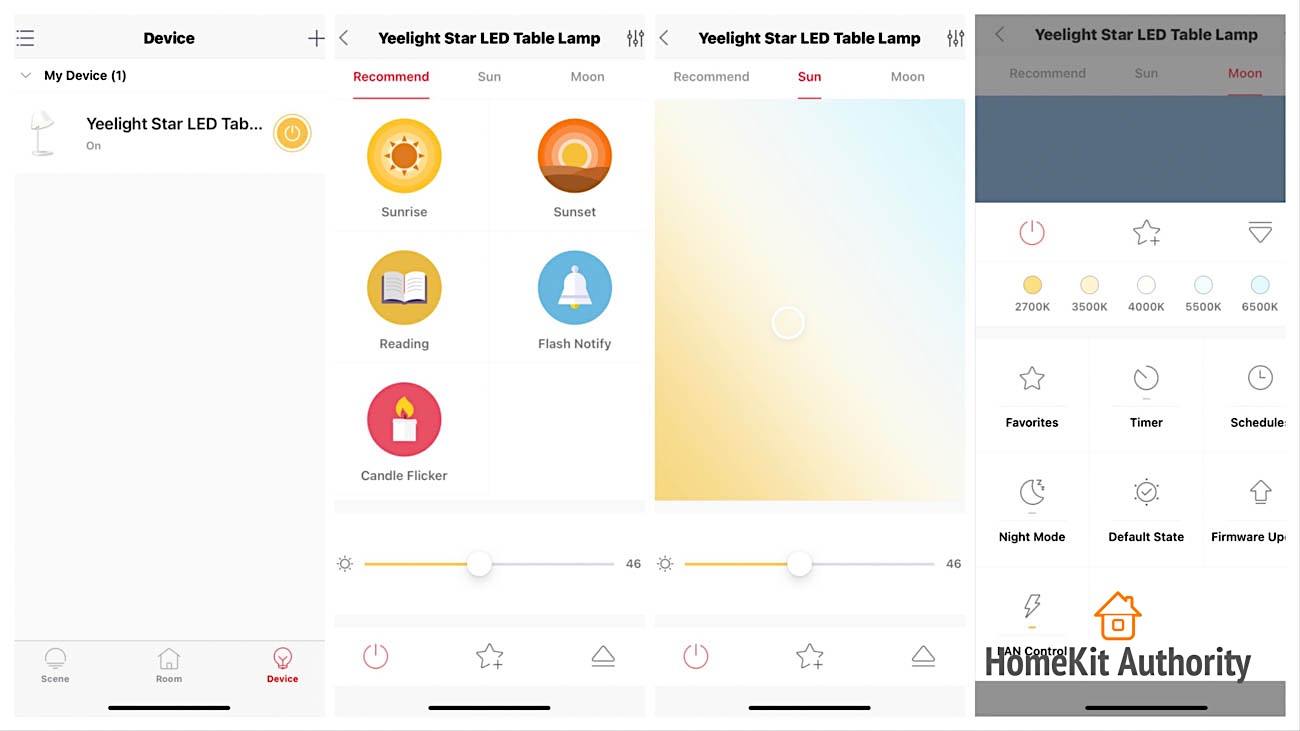 Yeelight Staria Bedside lamp Pro app
