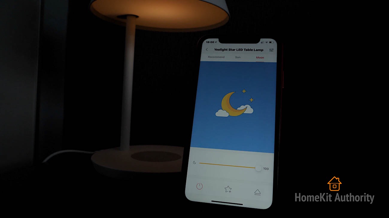 Yeelight Staria Bedside lamp Pro moon mode