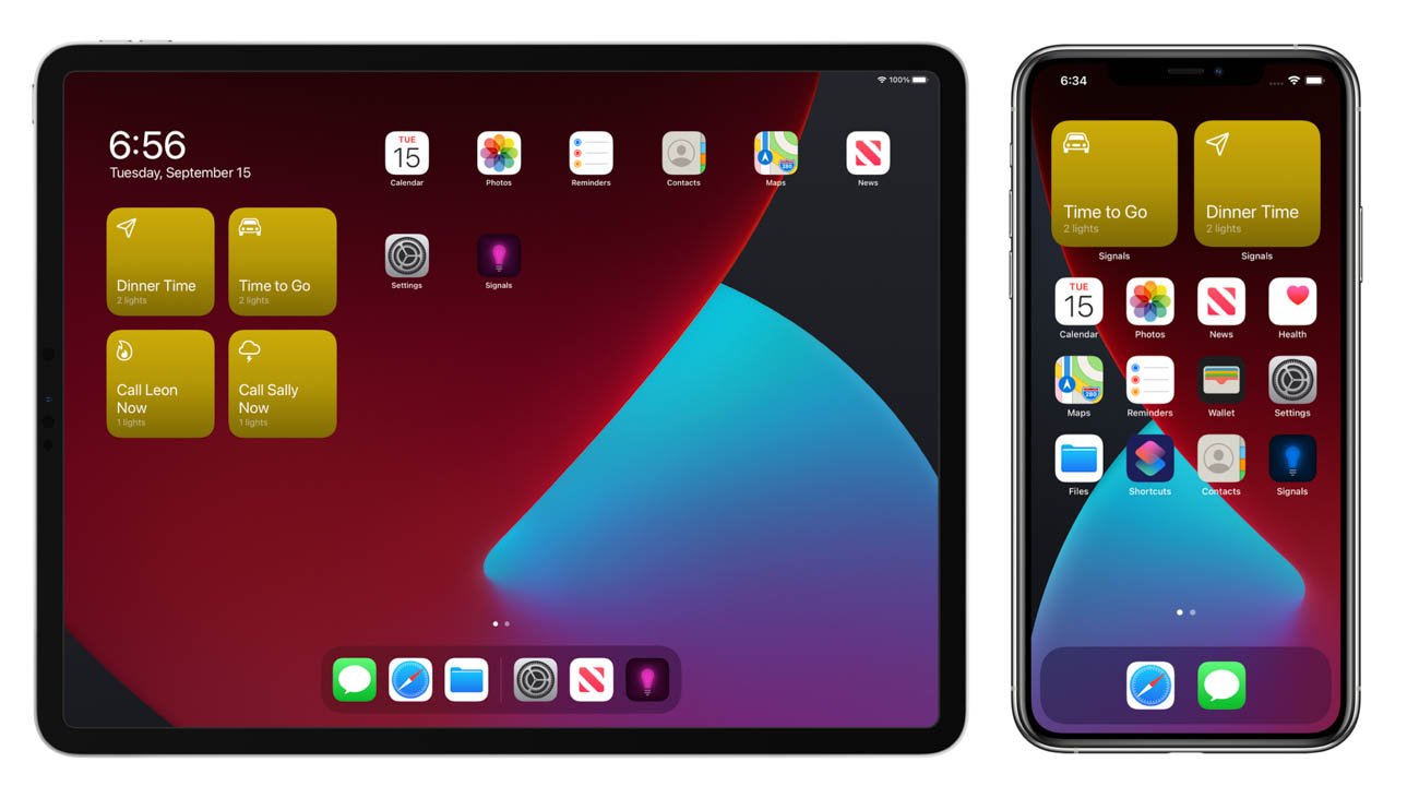 Signals for HomeKit widgets iOS 14