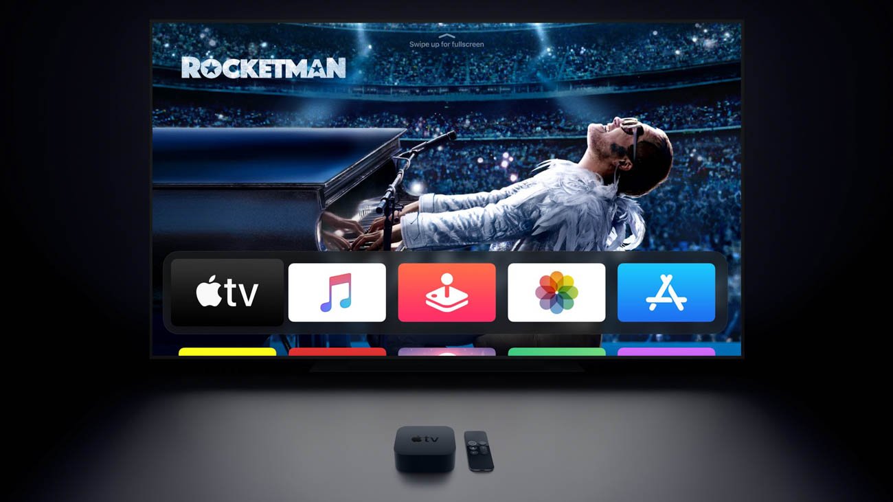 Apple TV 4K home theatre with HomePod