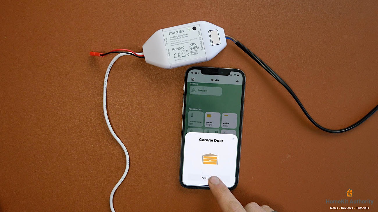 Meross Garage door opener add to HomeKit