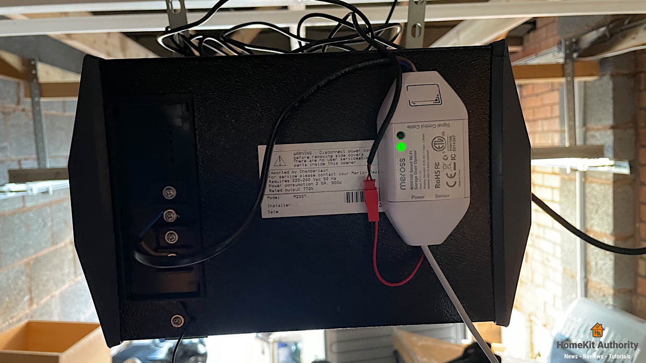 Meross Garage door opener install process