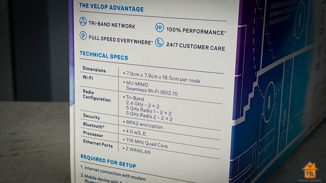 Linksys Velop Mesh specs