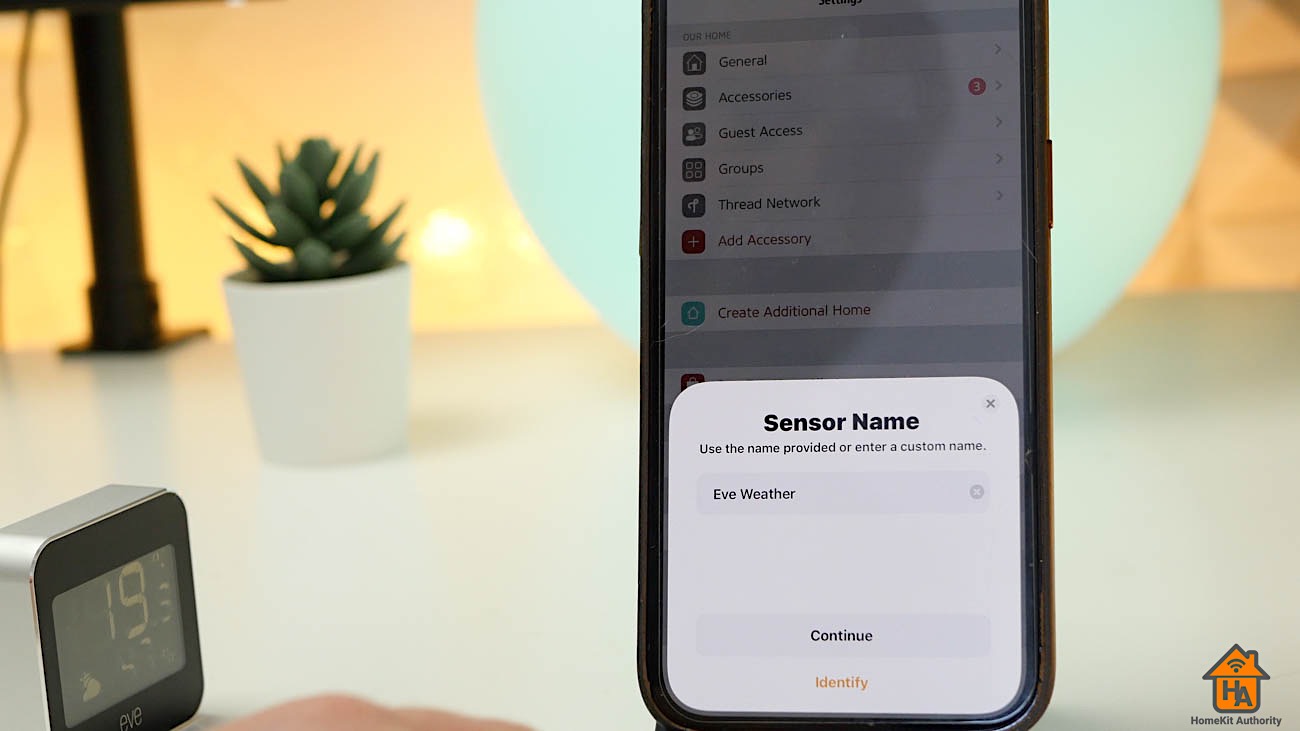 Eve Weather HomeKit setup