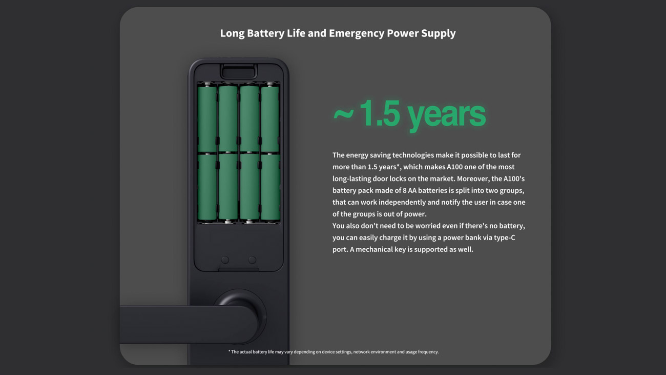Aqara A100 battery life