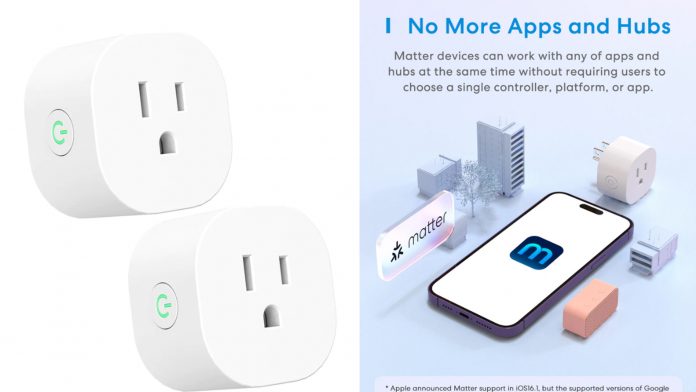 Meross smart plug matter