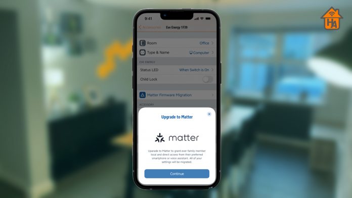 Eve Home Matter update