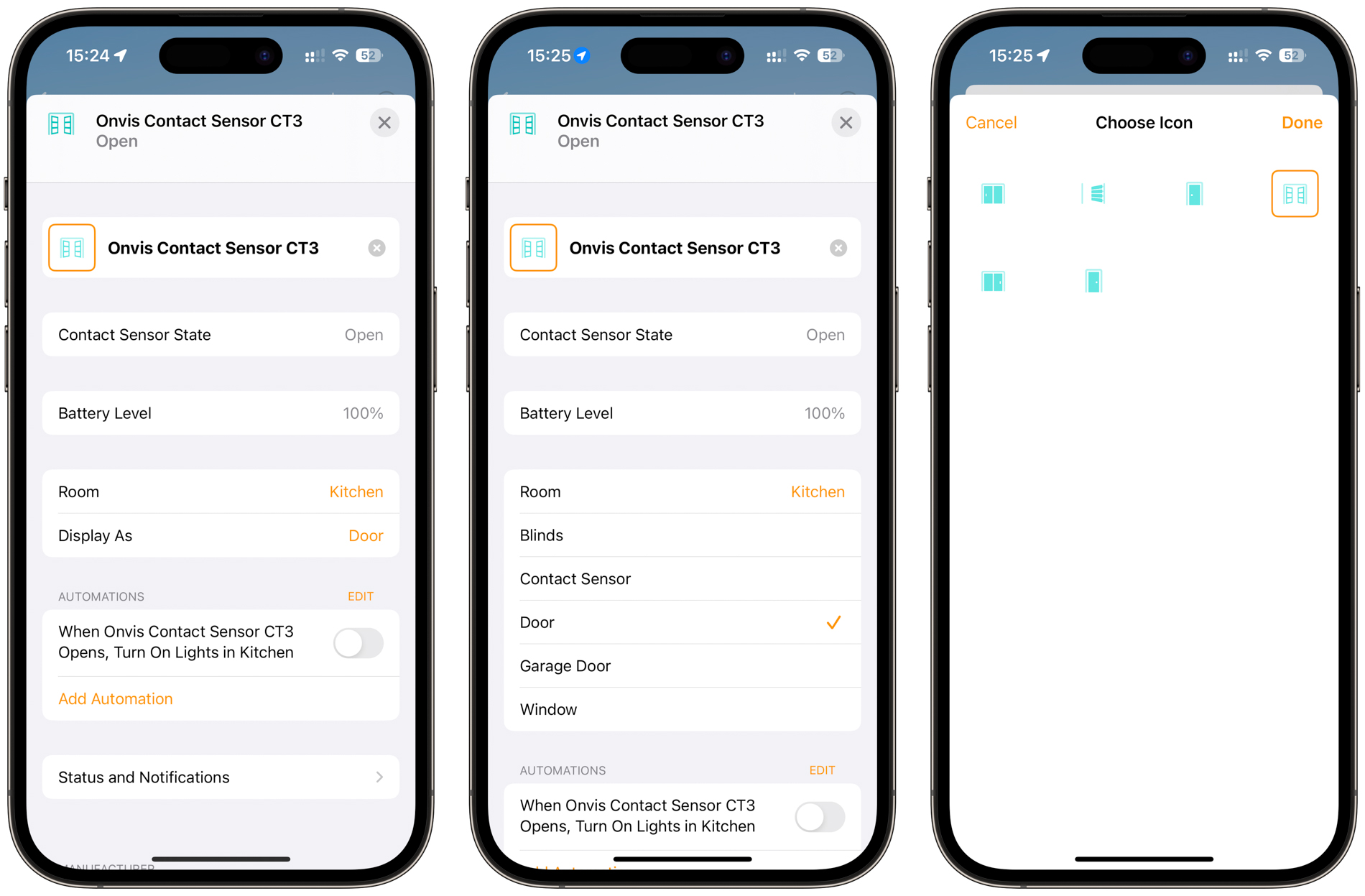 Onvis CT3 contact sensor HomeKit